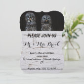 Invitation Oiseaux de Hibou Aiment Branches Destinée Destinée (Debout devant)