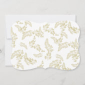 Invitation Oiseaux de la forêt rustique Bourgogne et Or Réser (Dos)