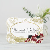 Invitation Oiseaux de la forêt rustique Bourgogne et Or Réser (Debout devant)