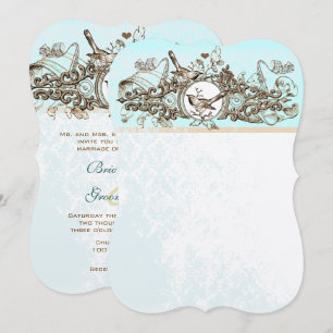 Invitation Oiseaux de la forêt rustique Mariage à la brochure