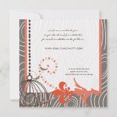 Invitation Oiseaux de l'amour Cage à oiseaux en Bois flotté B (Dos)