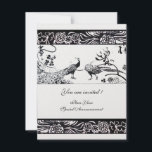 Invitation OISEAUX DE L'AMOUR DE MARIAGE, perle noire blanche<br><div class="desc">Conception Art Nouveau élégante et raffinée, élaboration graphique numérique par Bulgan Lumini. Facile à personnaliser avec votre propre texte en tant que carte d'annonce / cartes de lieu / cartes de save-the-date / cartes de remerciement /, enterrements de vie de jeune fille, anniversaires, fêtes, douches de fiançailles, ou à peu...</div>
