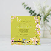 Invitation Oiseaux de l'amour du printemps 35e anniversaire d (Debout devant)