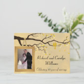 Invitation Oiseaux de l'Amour pour Anniversaire de (Debout devant)