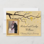 Invitation Oiseaux de l'Amour pour Anniversaire de (Devant)