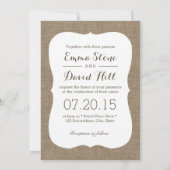 Invitation Oiseaux de l'Amour Rustique Ruban Sarcelle Mariage (Dos)