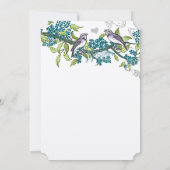 Invitation Oiseaux de l'amour vintage sarcelle violet et vert (Dos)