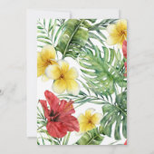 Invitation Oiseaux de Paradis Insulaire Fleurs Tropicales Mar (Dos)