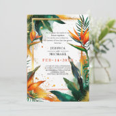 Invitation Oiseaux de Paradise Bliss (Debout devant)