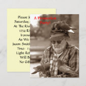 Invitation Oiseaux de pigeons d'amusement à l'invitation de (Devant / Derrière)