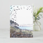 Invitation Oiseaux de plage (Debout devant)