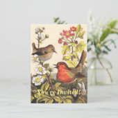 Invitation Oiseaux de printemps Robin Oiseaux rouges (Debout devant)