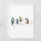 Invitation Oiseaux de Whimsical sur Branches Baby shower Past (Dos)