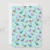 Invitation Oiseaux exotiques sauvages Baby shower d'aquarelle (Dos)
