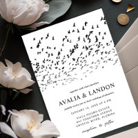 Oiseaux modernes d'un Mariage noir et blanc
