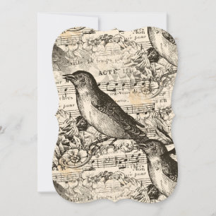 Invitation oiseaux musicaux victoriens