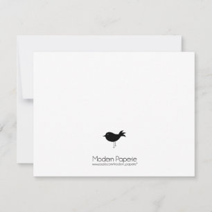 Invitation Oiseaux noirs et dentelle d'invitation