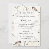 Invitation Oiseaux romantiques dans un arbre Anniversaire (Devant)