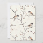 Invitation Oiseaux romantiques dans une douche de mariée à l' (Dos)