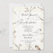 Invitation Oiseaux romantiques dans une douche de mariée à l' (Devant)