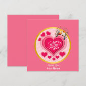 Invitation Oiseaux romantiques sur une branche Saint-Valentin (Devant / Derrière)