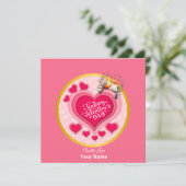 Invitation Oiseaux romantiques sur une branche Saint-Valentin (Debout devant)