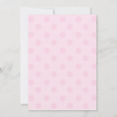 Invitation Oiseaux roses dans un Baby shower de fille nid (Dos)