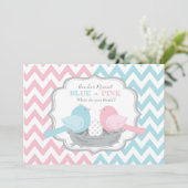 Invitation Oiseaux roses ou bleus et révélations de genre Che (Debout devant)