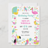 Invitation Oiseaux tropicaux de couleur vive (Devant)