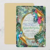 Invitation Oiseaux tropicaux du paradis (Devant / Derrière)