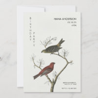 Oiseaux vintage art style japonais anniversaire