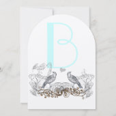 Invitation Oiseaux vintages que vous choisissez Accent Faire- (Dos)