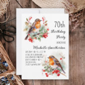 Invitation Oiseaux vintages Robin Redmamie 70e anniversaire