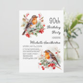 Invitation Oiseaux vintages Robin Redmamie 90e anniversaire (Debout devant)