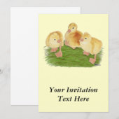 Invitation Oisons Buff à toupet (Devant / Derrière)