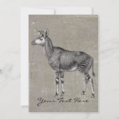 Invitation Okapi vintage (Devant)