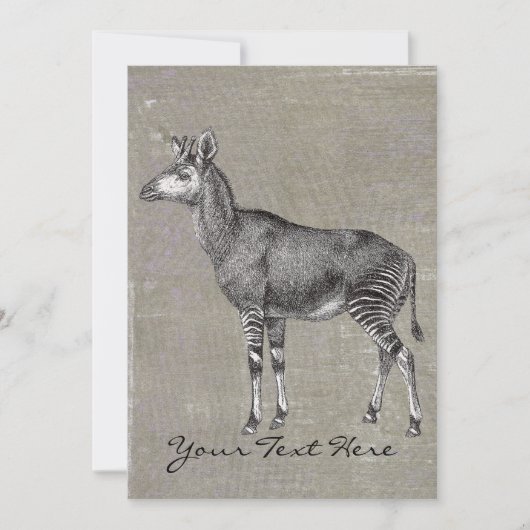 Invitation Okapi vintage (Devant)