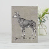 Invitation Okapi vintage (Debout devant)