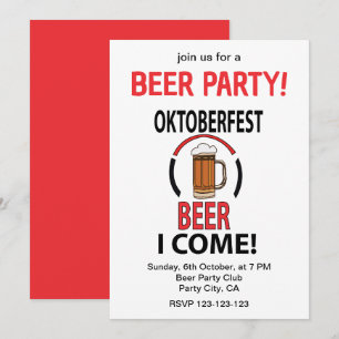 Invitation Oktoberfest Beer Festival Party Oktoberfest