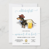 Invitation Oktoberfest Dachshund Weiner & Beer Party (Devant)