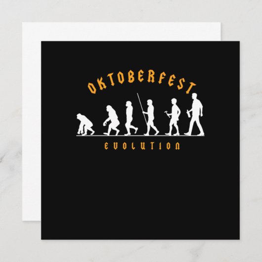 Invitation Oktoberfest Evolution Beer Festival Pretzel Draft (Devant / Derrière)