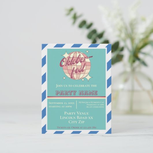 Invitation Oktoberfest Octoberfest (Debout devant)