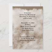 Invitation Old Country Church, Sepia Memorial Service Invitat (Dos)