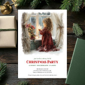 Invitation Old fashioned little girl holding shining star