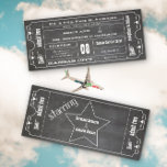 Invitation Old Hollywood Chalkboard Ticket Typographie Invita<br><div class="desc">Retro Style Bistro esthétique Destination Roaring 20s Chalkboard Vintage Modern Wedding Invitations. Parfait pour votre Gatsby thème Mariage ou destination "Admit Two" avec "Retro Pointing Hand" avec Épouse et Groom bien sûr! Style de billet Mariage esthétique Invitations</div>