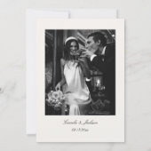 Invitation Old Money Black and Ivory Wedding Save the Date (Dos)