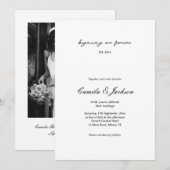 Invitation Old Money Black and White Wedding  (Devant / Derrière)