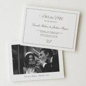 Invitation Old Money Black and White Wedding Save the Date