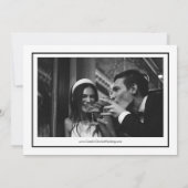 Invitation Old Money Black White Wedding Save the Date Photo (Dos)