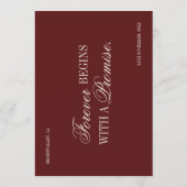 Invitation Old Money Classic Luxury Burgundy Wedding (Dos)